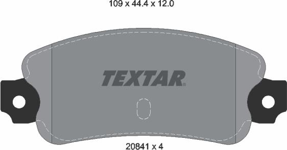 Textar 2084102 - Тормозные колодки, дисковые, комплект autosila-amz.com