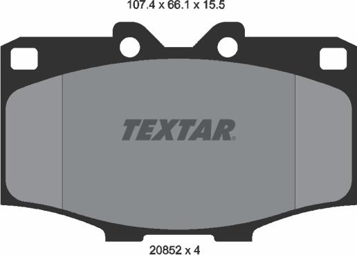 Textar 2085201 - Тормозные колодки, дисковые, комплект autosila-amz.com