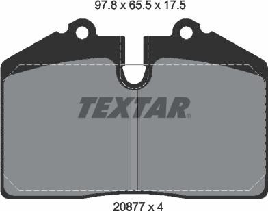 Textar 2087702 - Тормозные колодки, дисковые, комплект autosila-amz.com