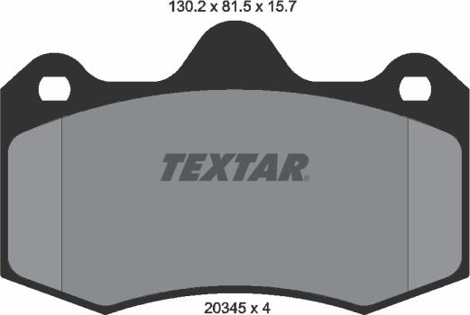 Textar 2034503 - Тормозные колодки, дисковые, комплект autosila-amz.com