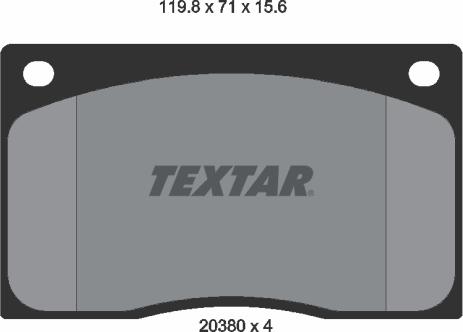 Textar 2038001 - Тормозные колодки, дисковые, комплект autosila-amz.com