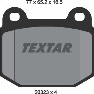 Textar 2032303 - Тормозные колодки, дисковые, комплект autosila-amz.com