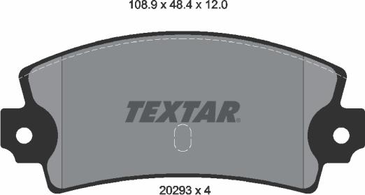 Textar 2029301 - Тормозные колодки, дисковые, комплект autosila-amz.com