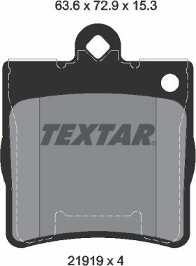 Textar 2191901 - Тормозные колодки дисковые MB W203 00- зад. (с противошумной пластиной Q+) autosila-amz.com