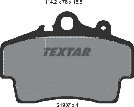 Textar 2193702 - Тормозные колодки, дисковые, комплект autosila-amz.com