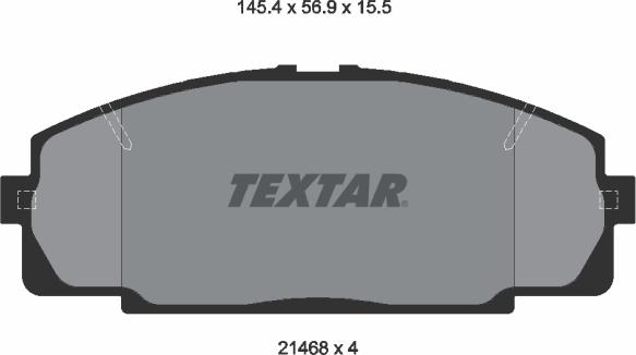Textar 2146801 - Тормозные колодки, дисковые, комплект autosila-amz.com