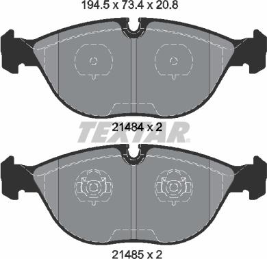 Textar 2148401 - Тормозные колодки, дисковые, комплект autosila-amz.com