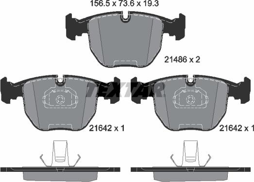 Textar 2148602 - Тормозные колодки, дисковые, комплект autosila-amz.com