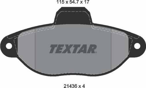 Textar 2143602 - Тормозные колодки, дисковые, комплект autosila-amz.com