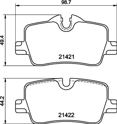 Textar 2142103 - Тормозные колодки, дисковые, комплект autosila-amz.com