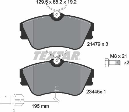 Textar 2147903 - Тормозные колодки, дисковые, комплект autosila-amz.com