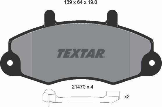 Textar 2147002 - Тормозные колодки, дисковые, комплект autosila-amz.com