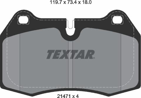 Textar 2147102 - Тормозные колодки, дисковые, комплект autosila-amz.com