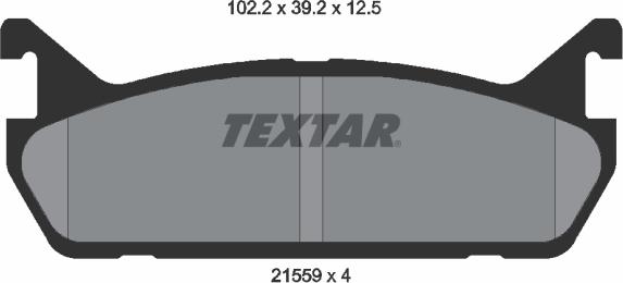 Textar 2155901 - Тормозные колодки, дисковые, комплект autosila-amz.com