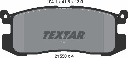 Textar 2155801 - Тормозные колодки, дисковые, комплект autosila-amz.com