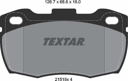 Textar 2151901 - Тормозные колодки, дисковые, комплект autosila-amz.com