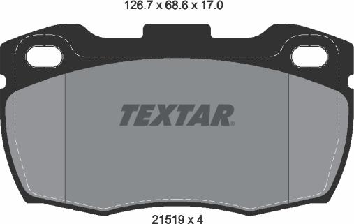Textar 2151902 - Тормозные колодки, дисковые, комплект autosila-amz.com