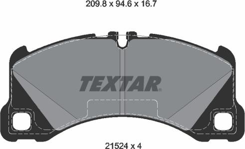 Textar 2152401 - Тормозные колодки, дисковые, комплект autosila-amz.com