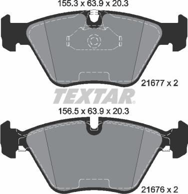 Textar 2167781 - Тормозные колодки, дисковые, комплект autosila-amz.com