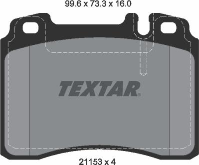 Textar 2115305 - Тормозные колодки, дисковые, комплект autosila-amz.com
