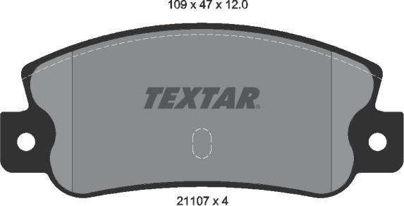 Textar 2110701 - Тормозные колодки, дисковые, комплект autosila-amz.com