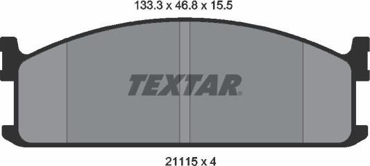Textar 2111501 - Тормозные колодки, дисковые, комплект autosila-amz.com