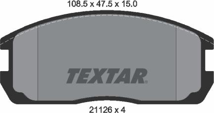 Textar 2112601 - Тормозные колодки, дисковые, комплект autosila-amz.com