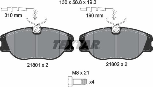 Textar 89003600 - Дисковый тормозной механизм, комплект autosila-amz.com