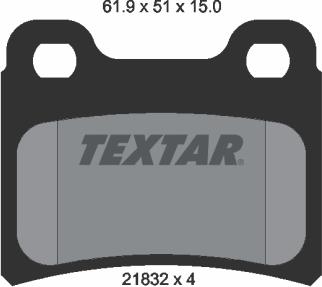 Textar 2183201 - Тормозные колодки, дисковые, комплект autosila-amz.com