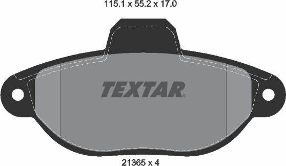 Textar 2136502 - Тормозные колодки, дисковые, комплект autosila-amz.com