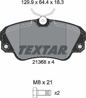 Textar 2136801 - Тормозные колодки, дисковые, комплект autosila-amz.com