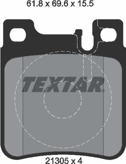Textar 2130504 - Тормозные колодки, дисковые, комплект autosila-amz.com