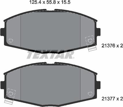 Textar 2137601 - Тормозные колодки, дисковые, комплект autosila-amz.com