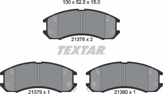Textar 2137801 - Тормозные колодки, дисковые, комплект autosila-amz.com