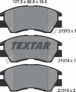 Textar 2137301 - Тормозные колодки, дисковые, комплект autosila-amz.com