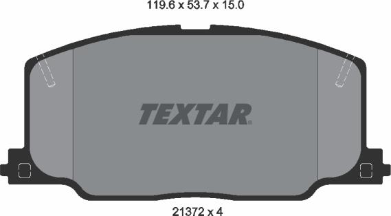 Textar 2137201 - Тормозные колодки, дисковые, комплект autosila-amz.com