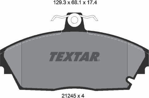 Textar 2124502 - Тормозные колодки, дисковые, комплект autosila-amz.com