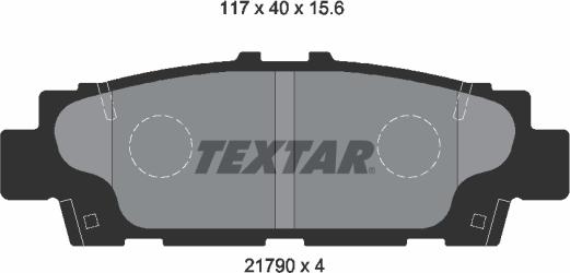Textar 2179001 - Тормозные колодки, дисковые, комплект autosila-amz.com