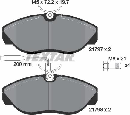 Textar 89011900 - Дисковый тормозной механизм, комплект autosila-amz.com