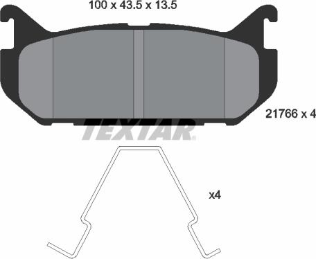 Textar 2176603 - Тормозные колодки, дисковые, комплект autosila-amz.com