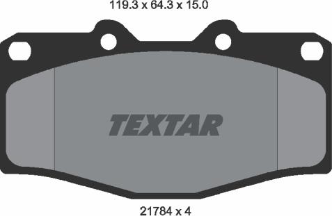 Textar 2178403 - Тормозные колодки, дисковые, комплект autosila-amz.com