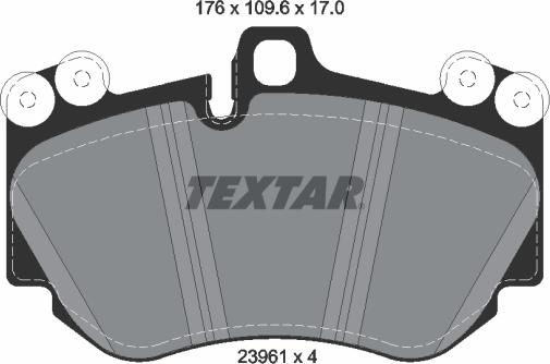 Textar 2396101 - Тормозные колодки, дисковые, комплект autosila-amz.com