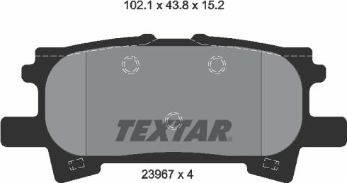 Textar 2396701 - Тормозные колодки, дисковые, комплект autosila-amz.com