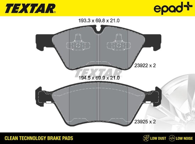 Textar 2392201CP - Тормозные колодки, дисковые, комплект autosila-amz.com