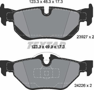 Textar 2392781 - Тормозные колодки, дисковые, комплект autosila-amz.com