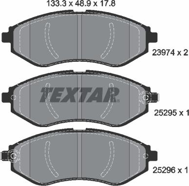 Textar 2397406 - Тормозные колодки, дисковые, комплект autosila-amz.com