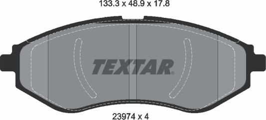 Textar 2397401 - Тормозные колодки, дисковые, комплект autosila-amz.com