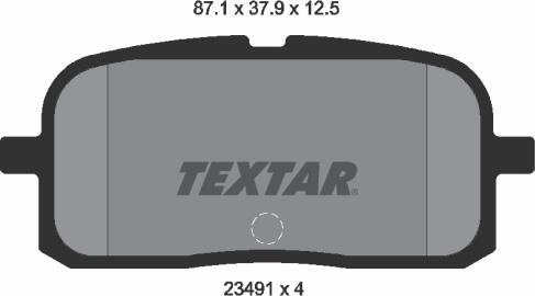 Textar 2349101 - Тормозные колодки, дисковые, комплект autosila-amz.com