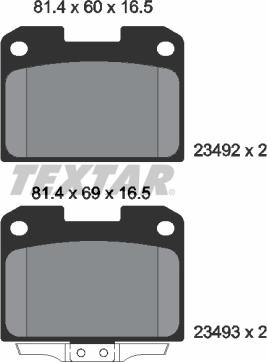 Textar 2349201 - Тормозные колодки, дисковые, комплект autosila-amz.com