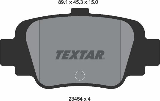 Textar 2345401 - Тормозные колодки, дисковые, комплект autosila-amz.com